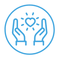 icon of two hands holding a heart